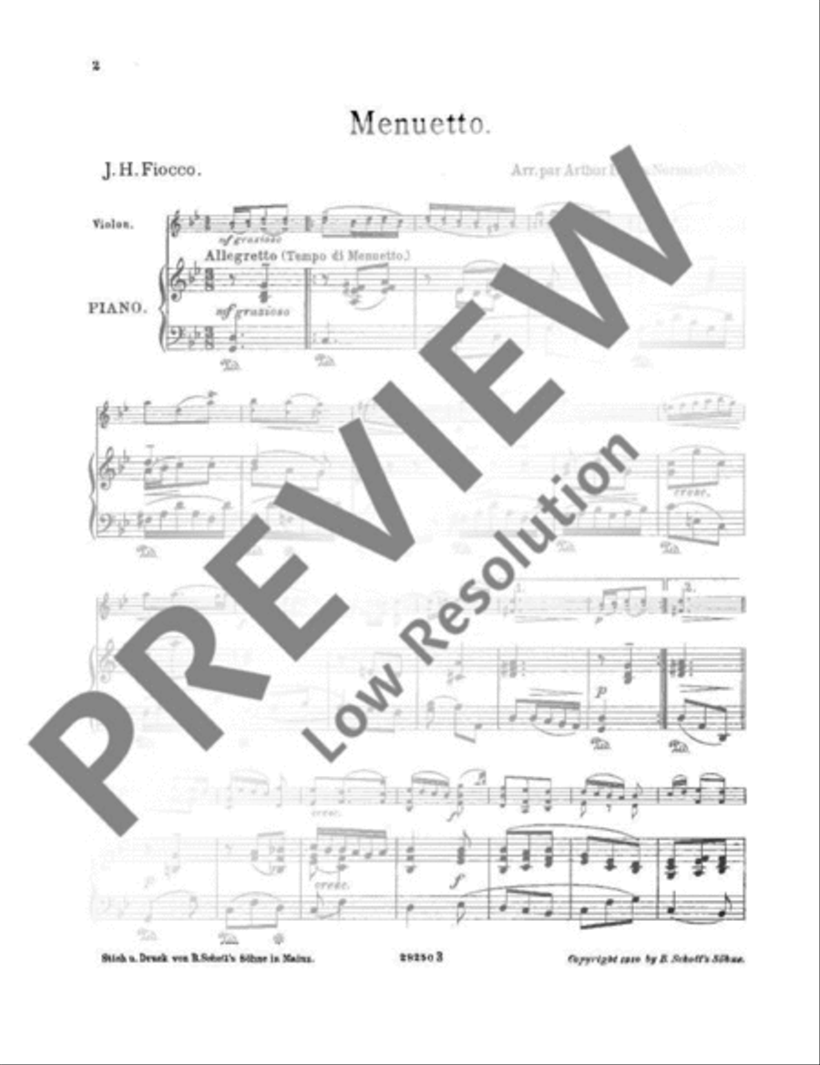 Menuetto Violin Solo scores gallery preview page 3