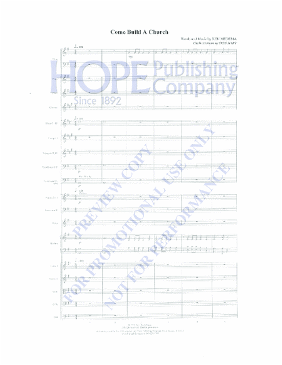 Come Build a Church 4-Part scores gallery preview page 2