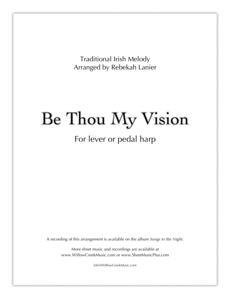 Be Thou My Vision - solo lever or pedal harp image number null