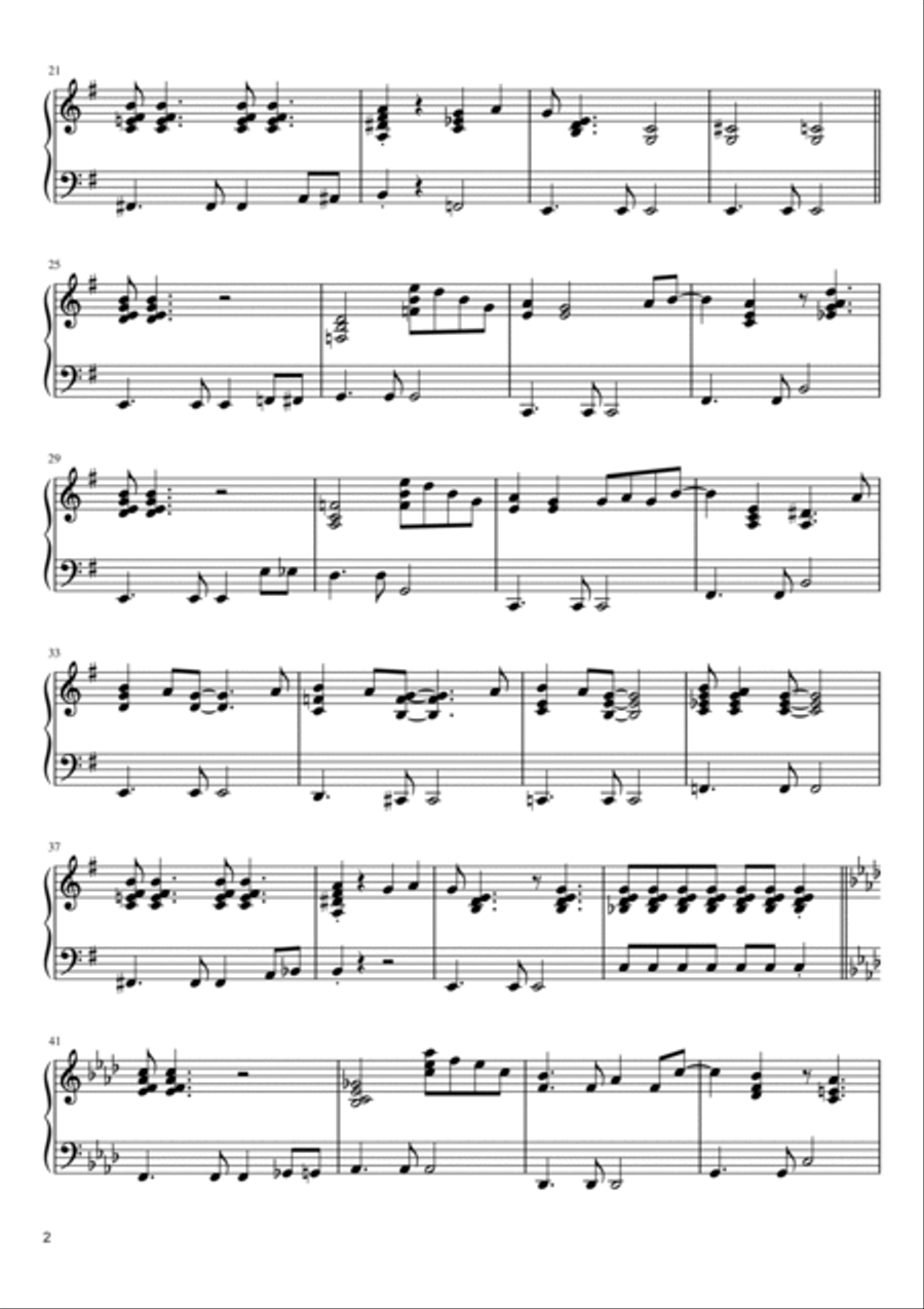 Sunny Piano Solo scores gallery preview page 2