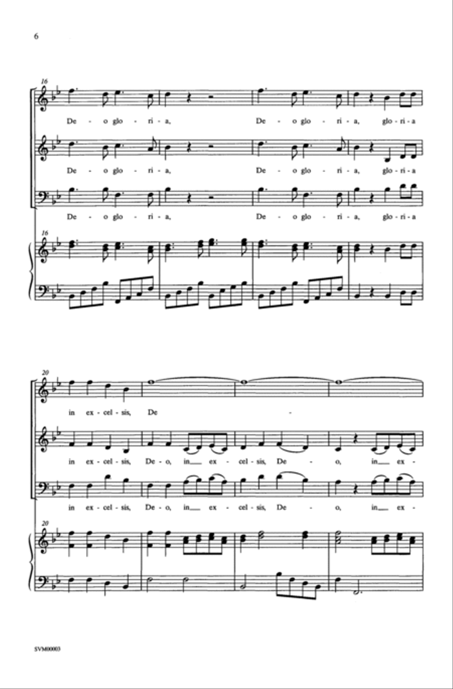 Gloria Gloria 3-Part scores gallery preview page 4
