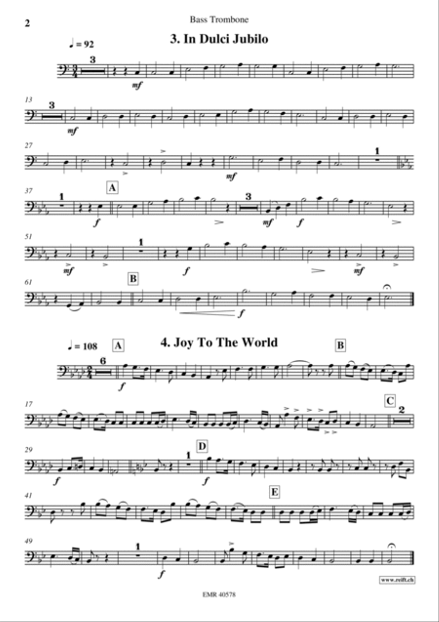 18 Christmas Songs Trombone scores gallery preview page 3