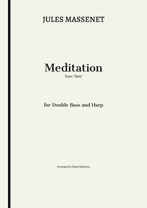 Meditation from Thais - Double Bass solo and Harp (Solo Tuning)