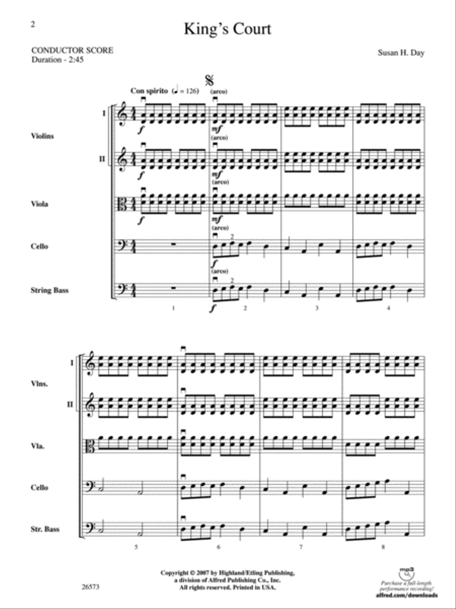 King's Court King's Court String Orchestra scores gallery preview page 2