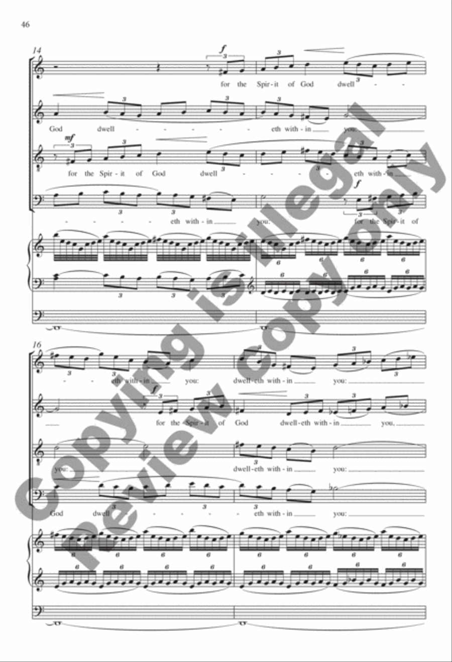 Selected Sacred Choral Works of Julian Wachner, Volume 1 4-Part scores gallery preview page 44