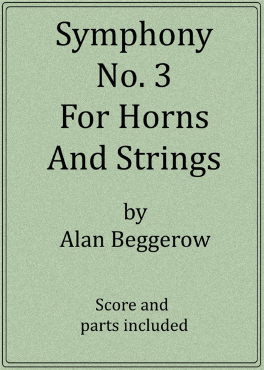 Symphony No. 3 For Horns And Strings Chamber Orchestra scores gallery preview page 1