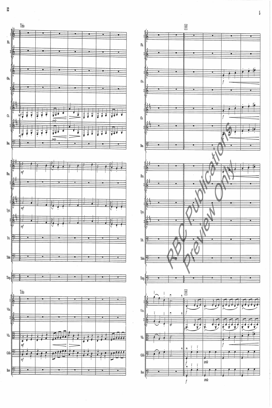 Scherzo From Serenade No. 1 Full Orchestra scores gallery preview page 6