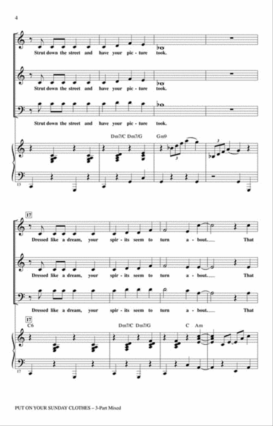 Put on Your Sunday Clothes Choir scores gallery preview page 3