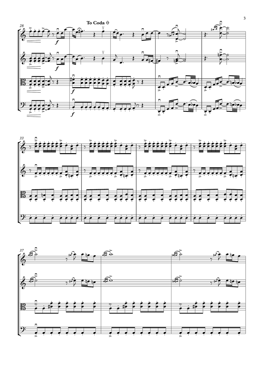 Come Together String Quartet scores gallery preview page 5