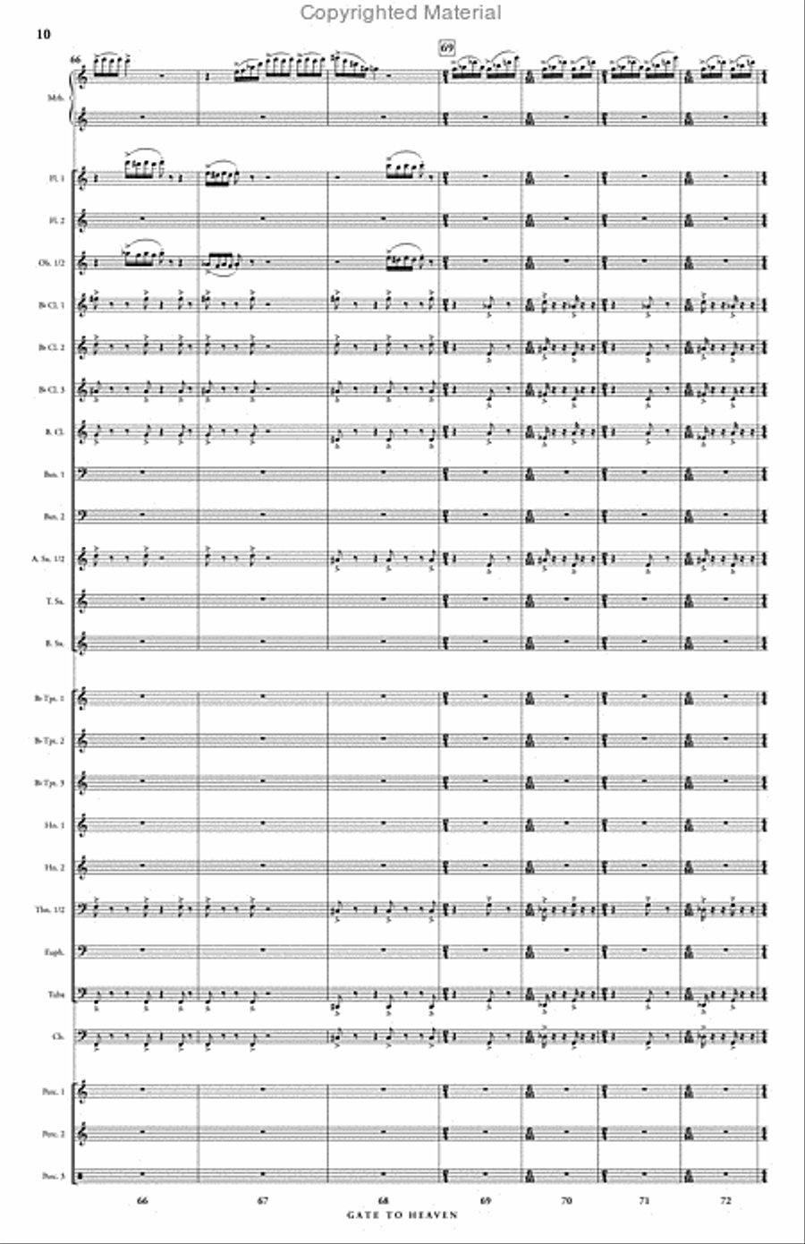 Gate to Heaven (wind ensemble score) Concert Band scores gallery preview page 11