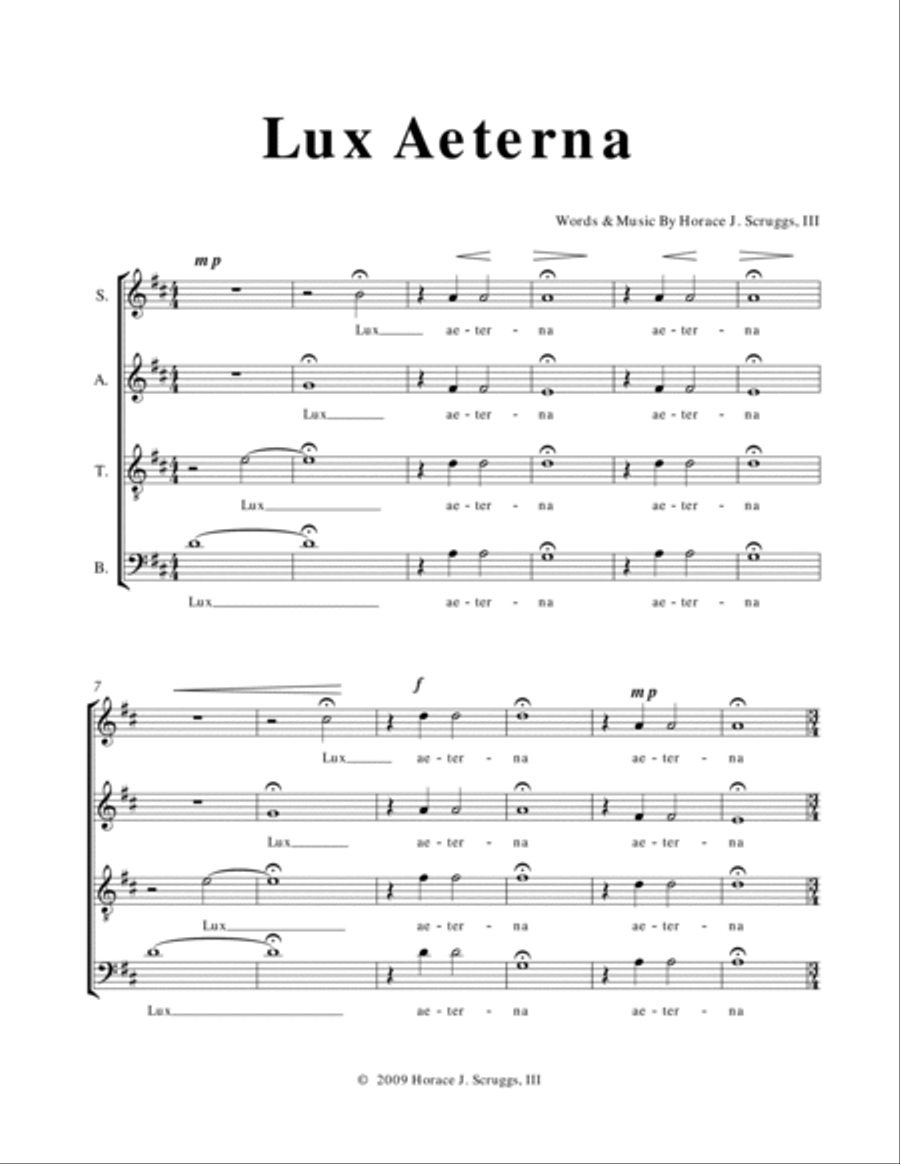 Lux Aeterna Choir scores gallery preview page 2