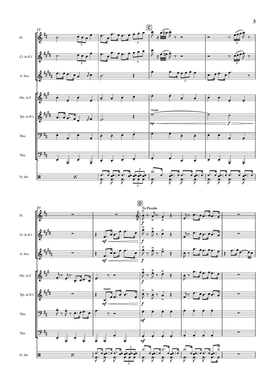 Doraemon No Uta Large Ensemble scores gallery preview page 3
