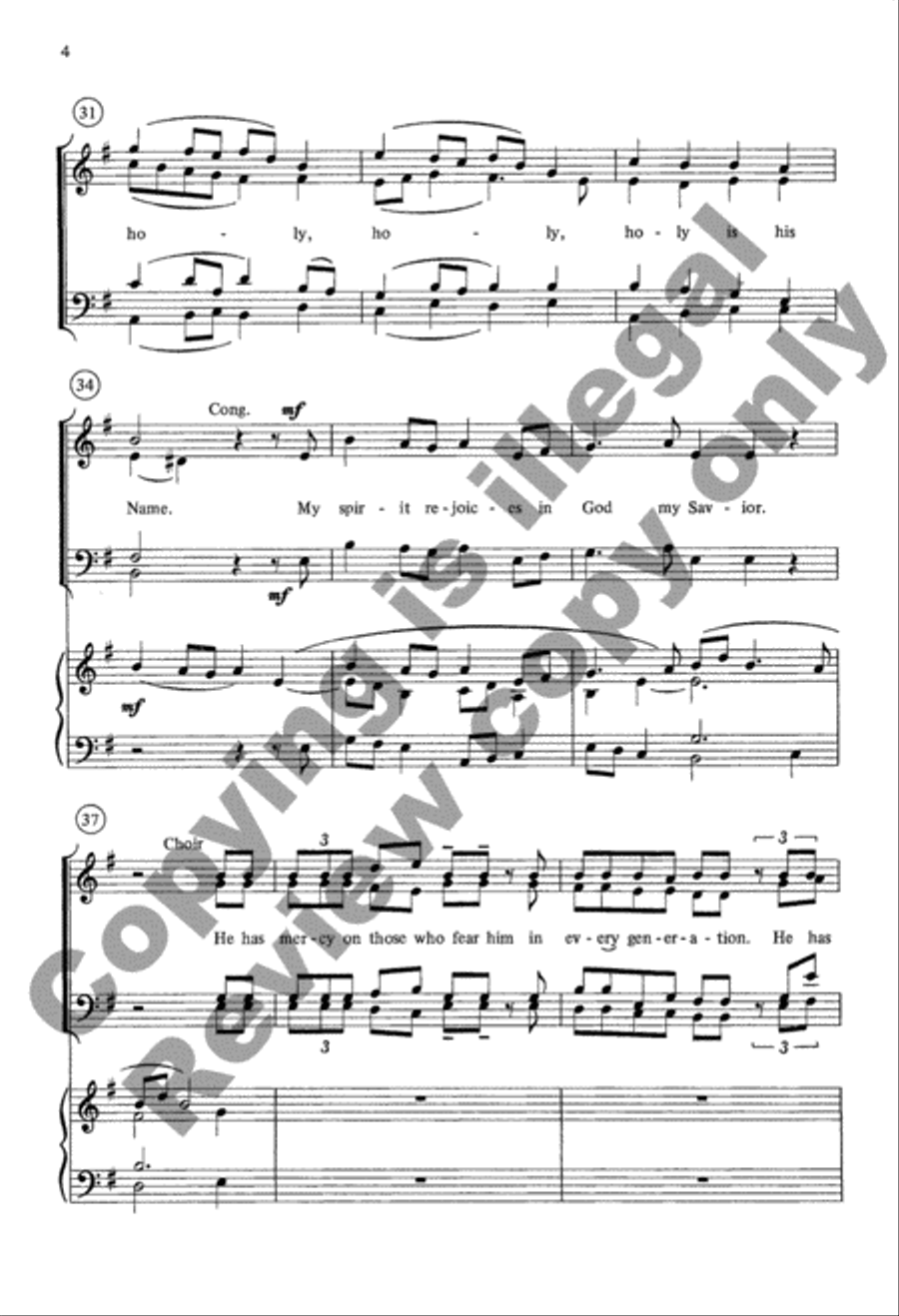 Magnificat & Nunc Dimittis 4-Part scores gallery preview page 6