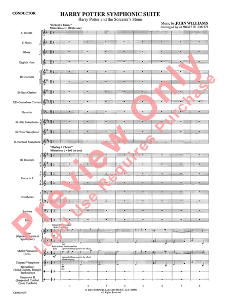 Harry Potter Symphonic Suite Concert Band scores gallery preview page 4