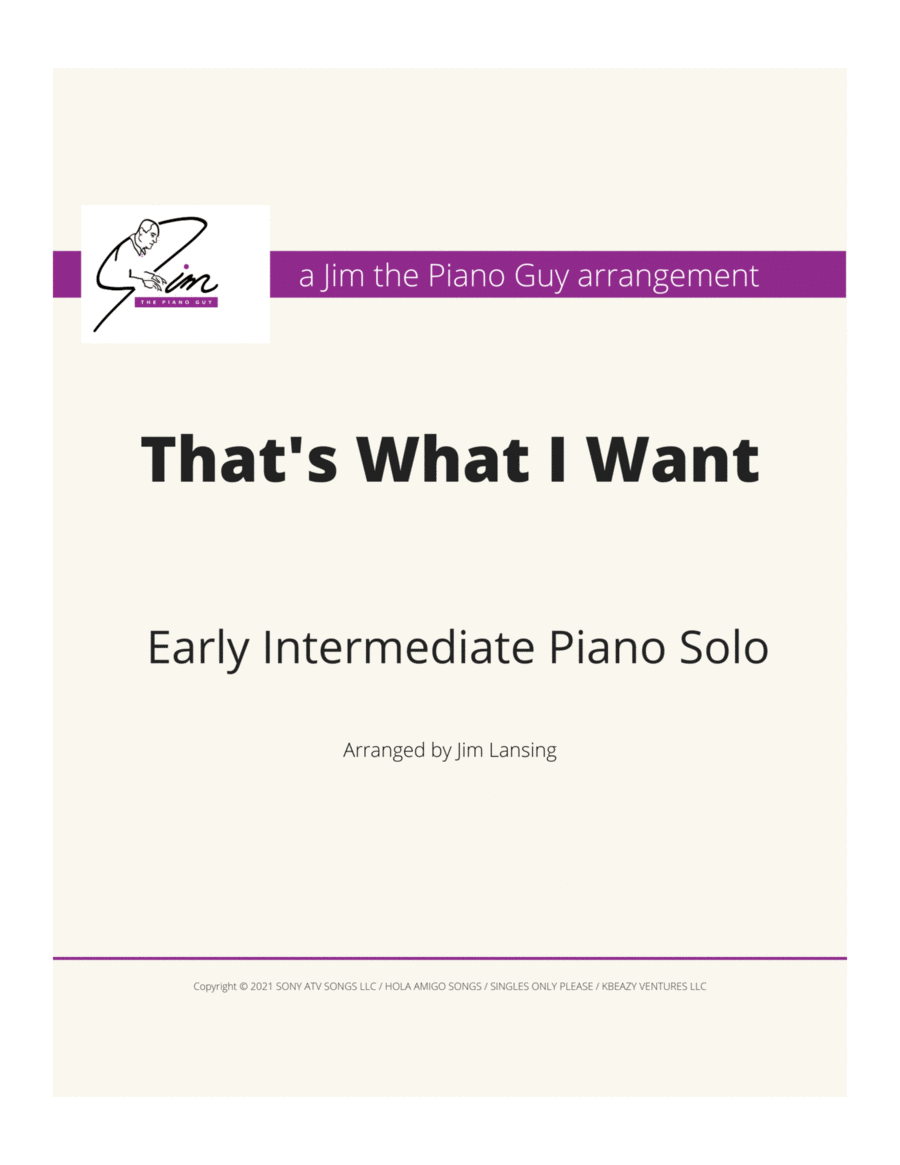 That's What I Want Piano Method scores gallery preview page 1