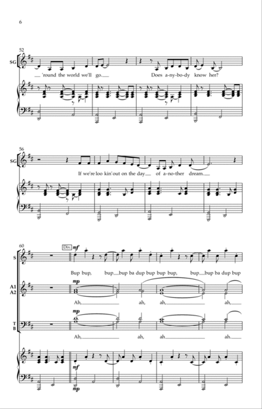 On Melancholy Hill 4-Part scores gallery preview page 6