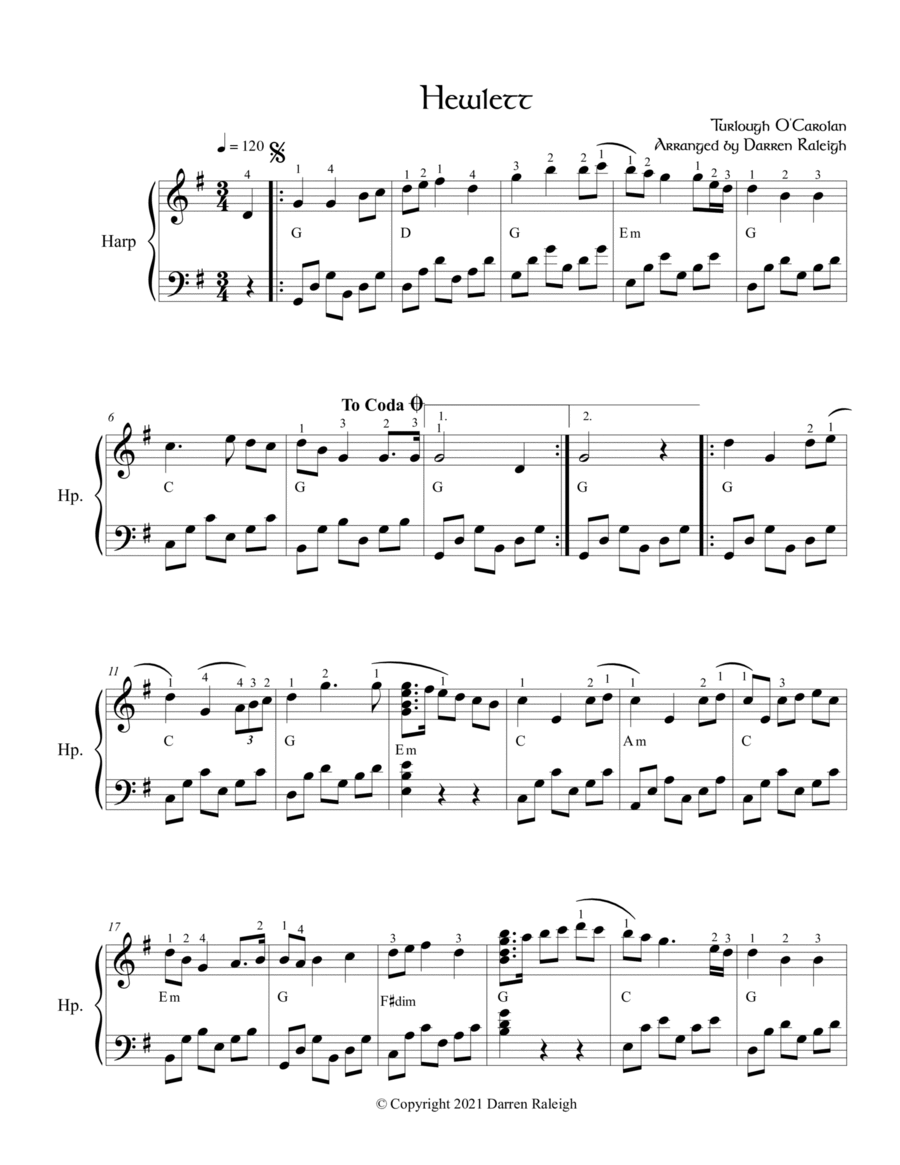 Hewlett Hewlett Harp scores gallery preview page 1