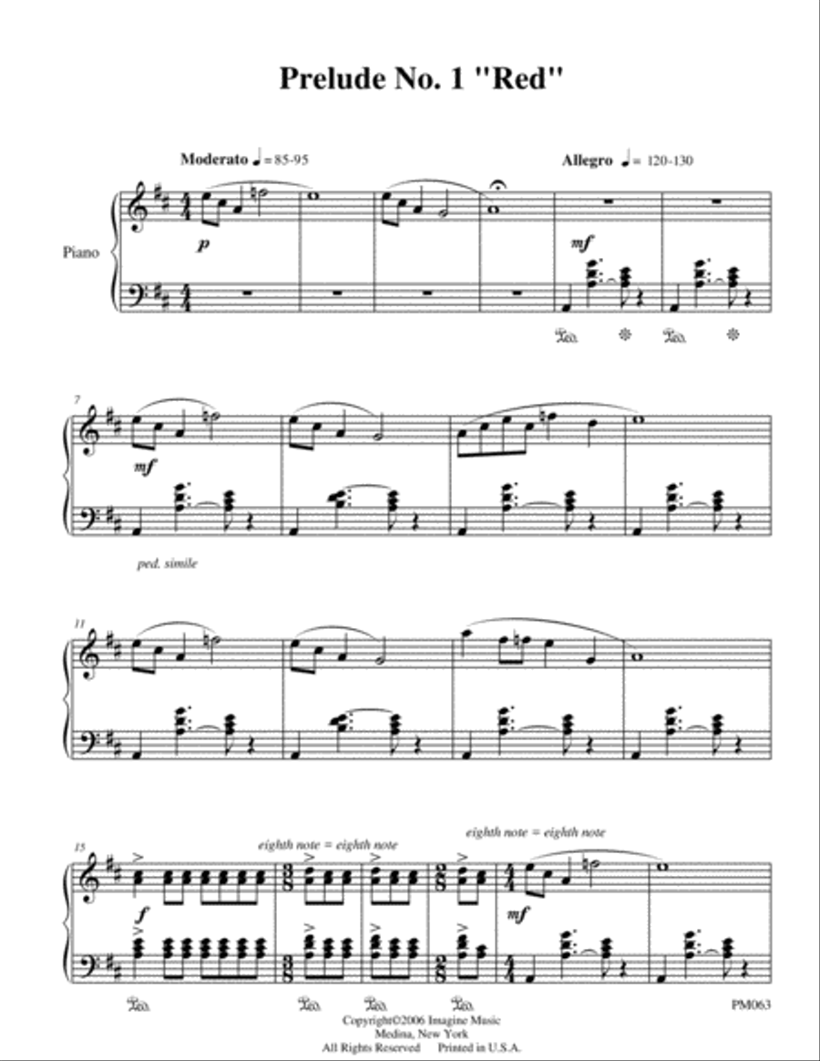 Spectrum (Seven Preludes) Piano Solo scores gallery preview page 1