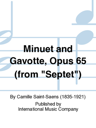 Book cover for Minuet And Gavotte, Opus 65 (From Septet). Transcribed By The Composer
