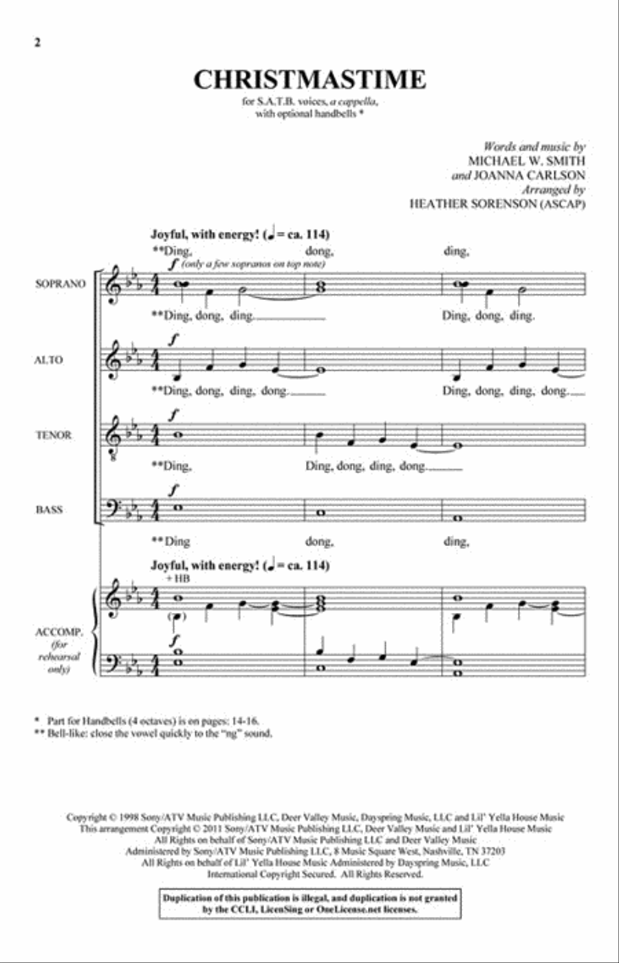 Christmastime Christmastime 4-Part scores gallery preview page 2