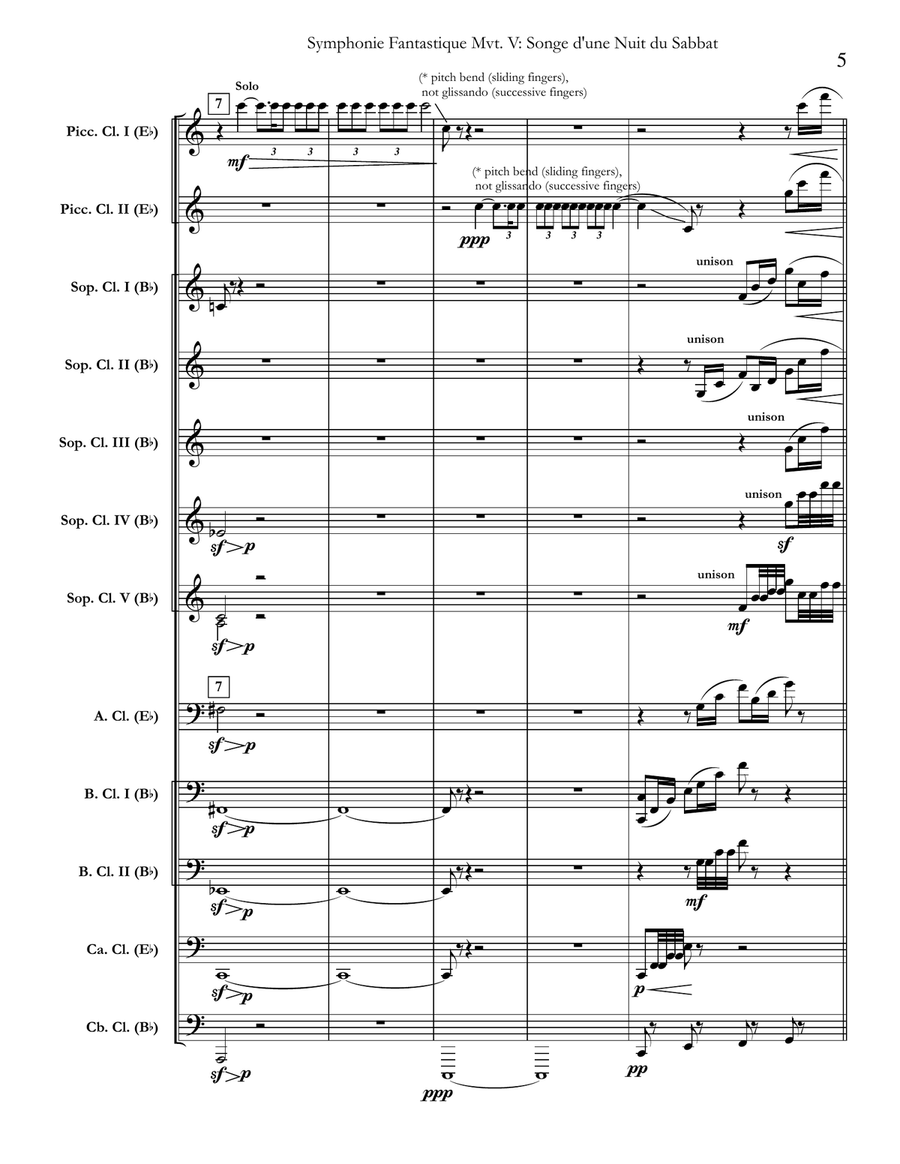 Symphonie Fantastique, Mvt. V: Song of a Witch Large Ensemble scores gallery preview page 5