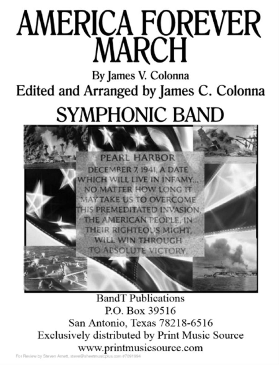 America Forever March (Key of Ab) Concert Band scores gallery preview page 1