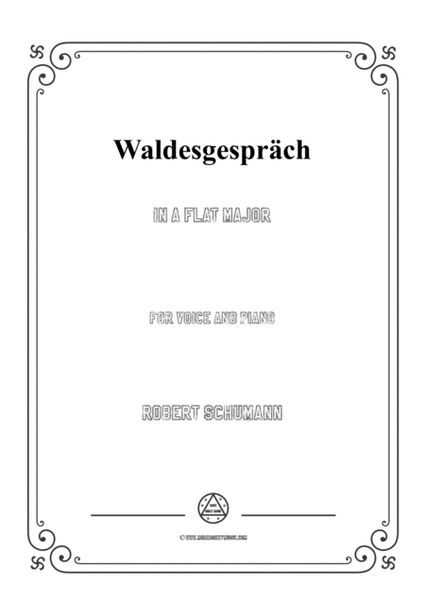 Schumann-Waldesgespräch in A flat Major,for Voice and Piano image number null