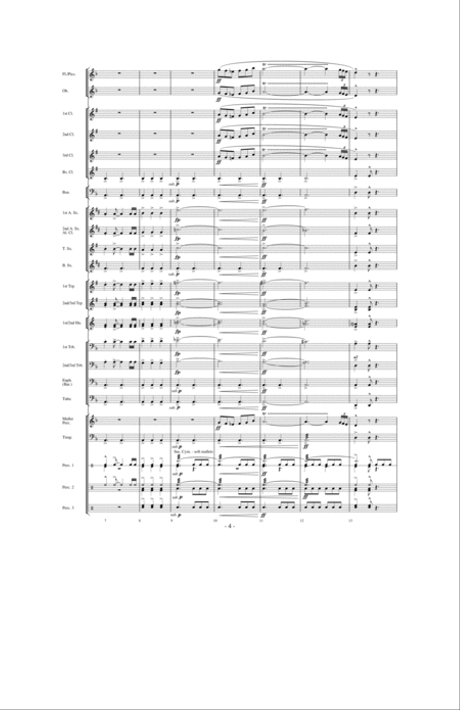 Dragons Fly on the Winds of Time Concert Band scores gallery preview page 3