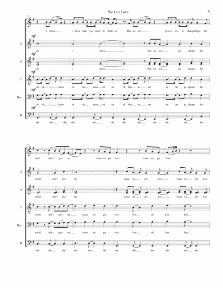 We Got Love 4-Part scores gallery preview page 3