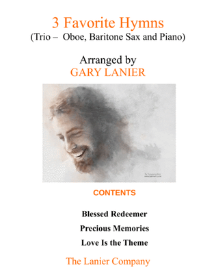 Book cover for 3 FAVORITE HYMNS (Trio - Oboe, Baritone Sax & Piano with Score/Parts)