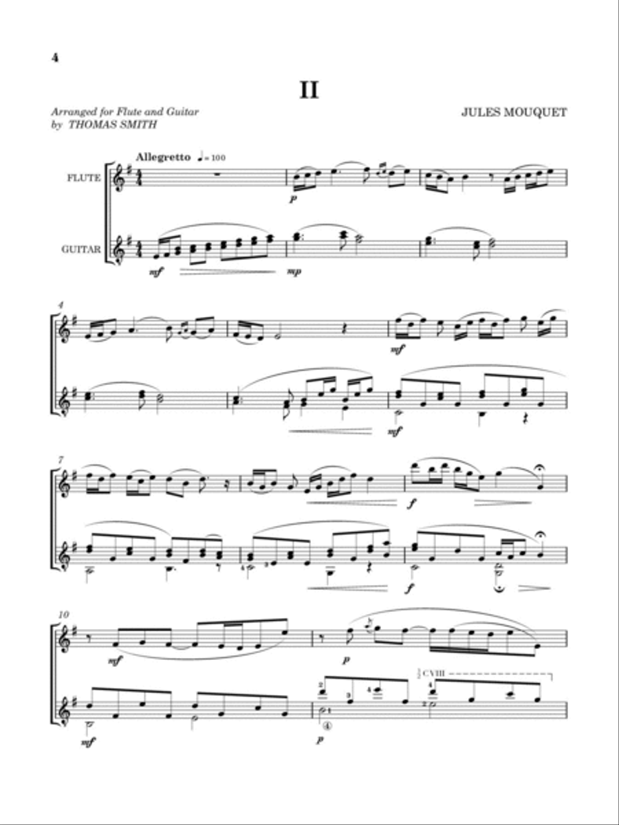 Five Short Pieces, Op. 39 for Flute and Guitar Flute scores gallery preview page 3