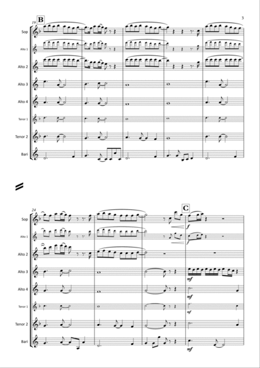 Thinking Out Loud Woodwind Ensemble scores gallery preview page 3