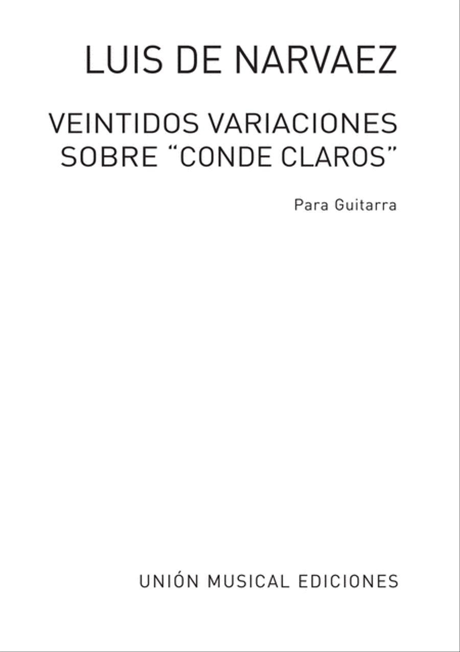 Veintidos Variaciones Sobre Conde Claros Acoustic Guitar scores gallery preview page 1