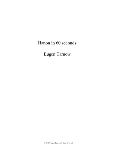 Hanon in 60 seconds