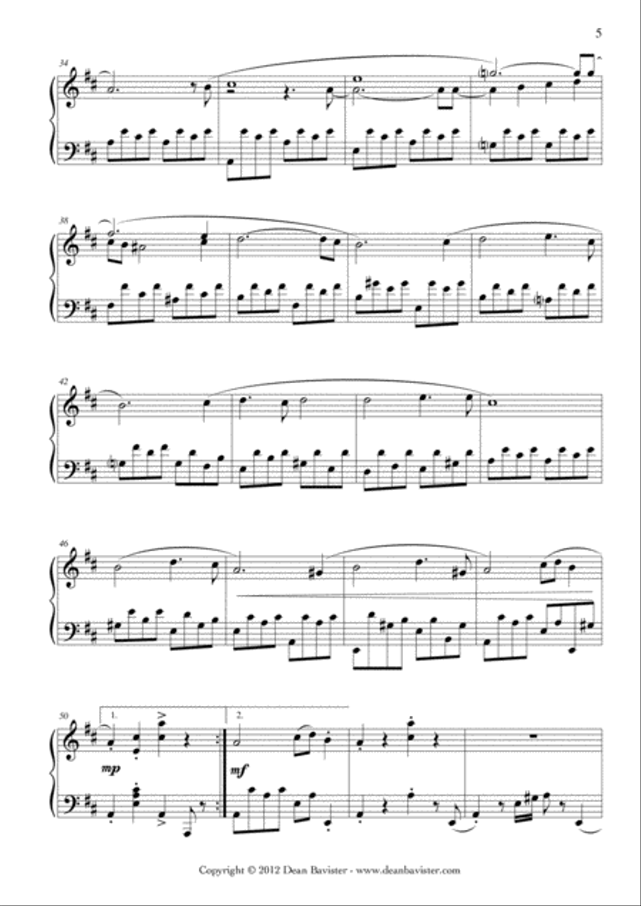 Piano Sonata 2 in D Major (Opus 13) Piano Solo scores gallery preview page 5