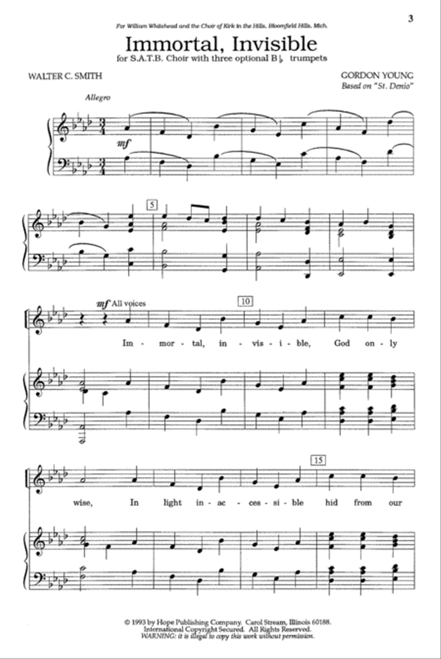 Immortal, Invisible 4-Part scores gallery preview page 2