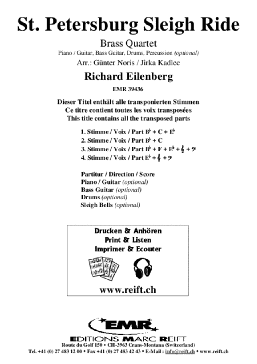 St. Petersburg Sleigh Ride St. Petersburg Sleigh Ride Brass Ensemble scores gallery preview page 2