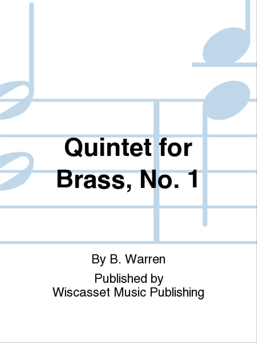 Quintet for Brass, No. 1 Brass Quintet scores gallery preview page 1