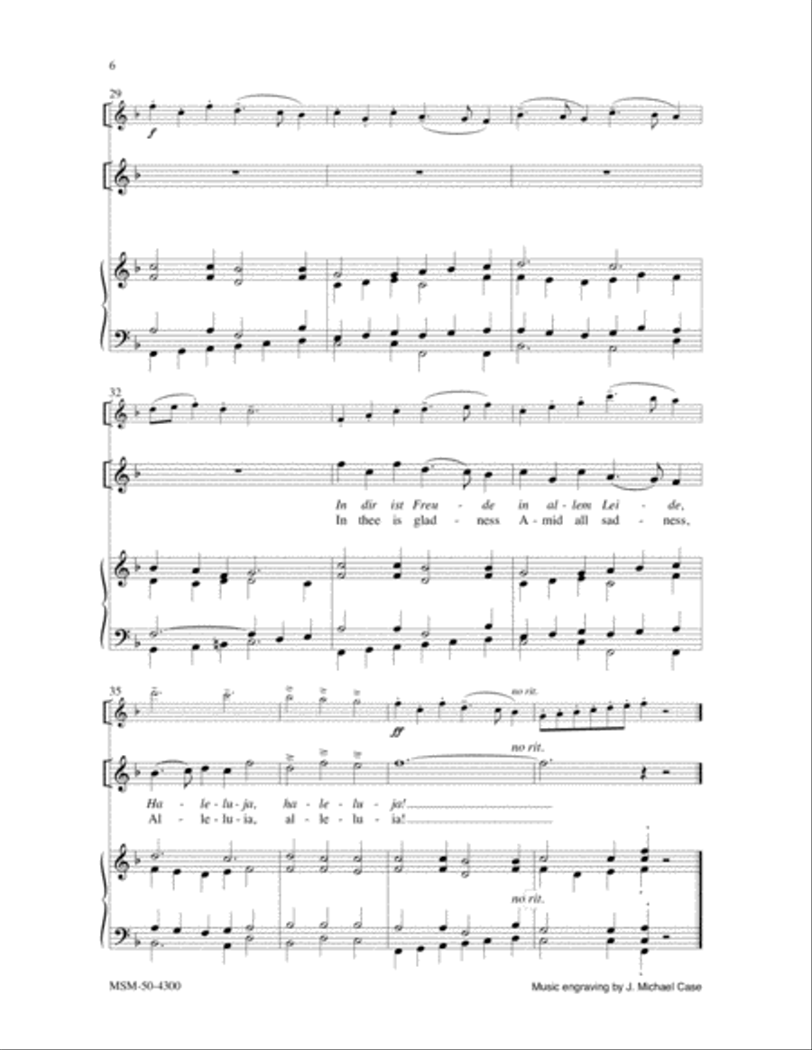 In Thee Is Gladness Unison Choir scores gallery preview page 4