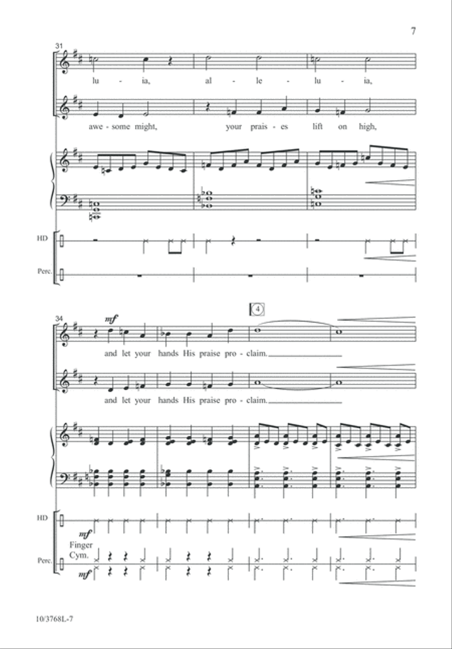 I Will Clap My Hands Unison Choir scores gallery preview page 7