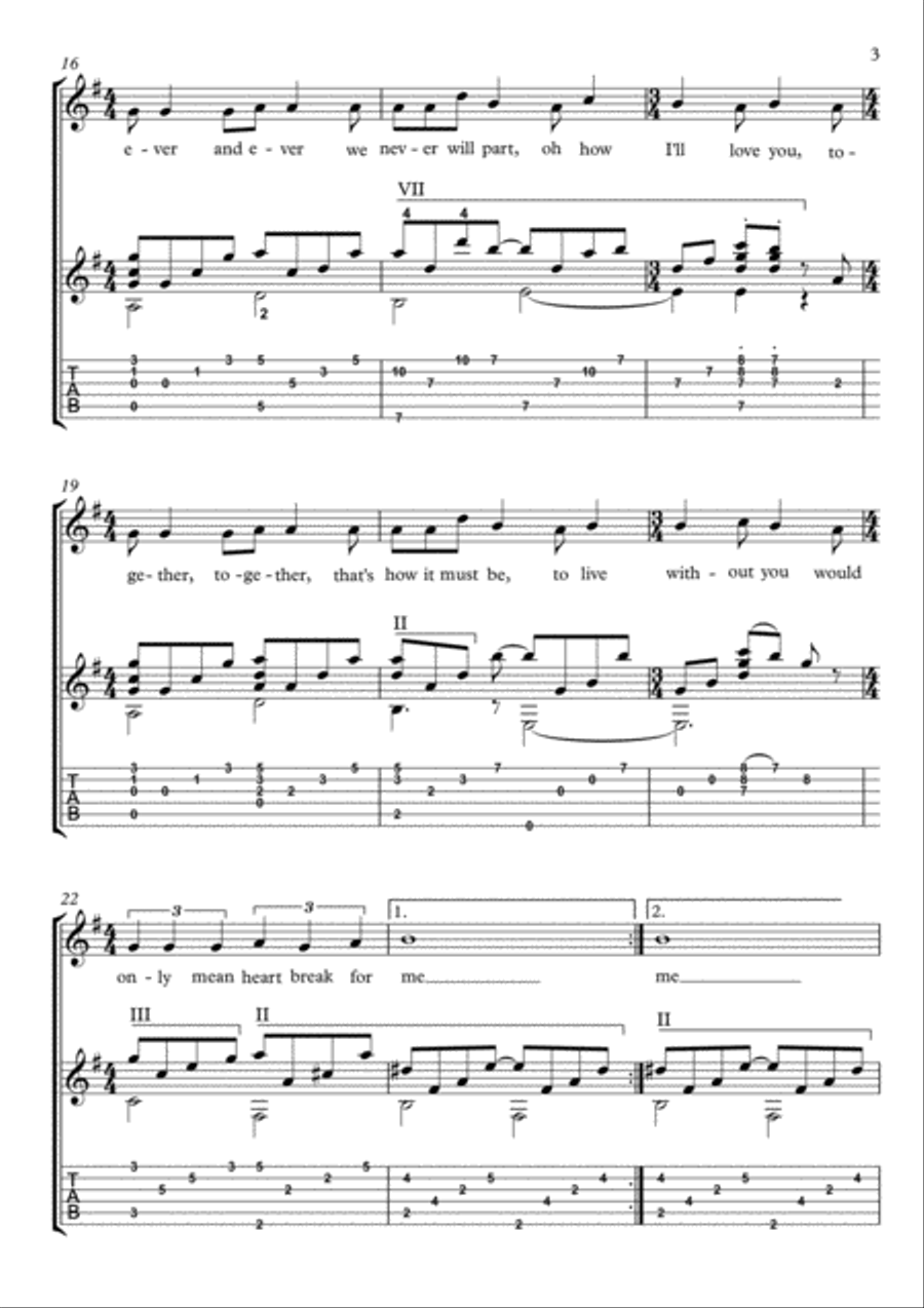 I Say A Little Prayer Electric Guitar scores gallery preview page 3