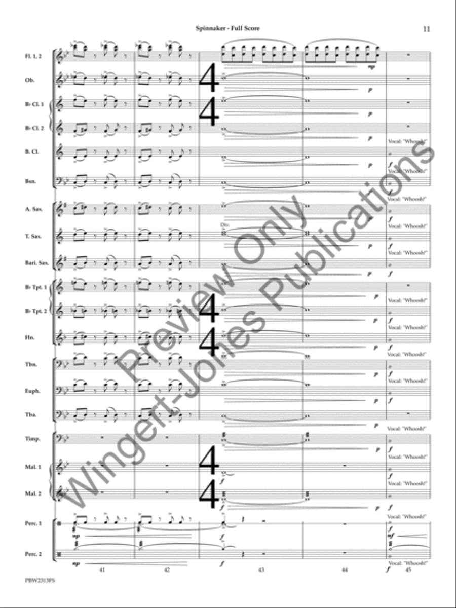 Spinnaker Concert Band scores gallery preview page 12