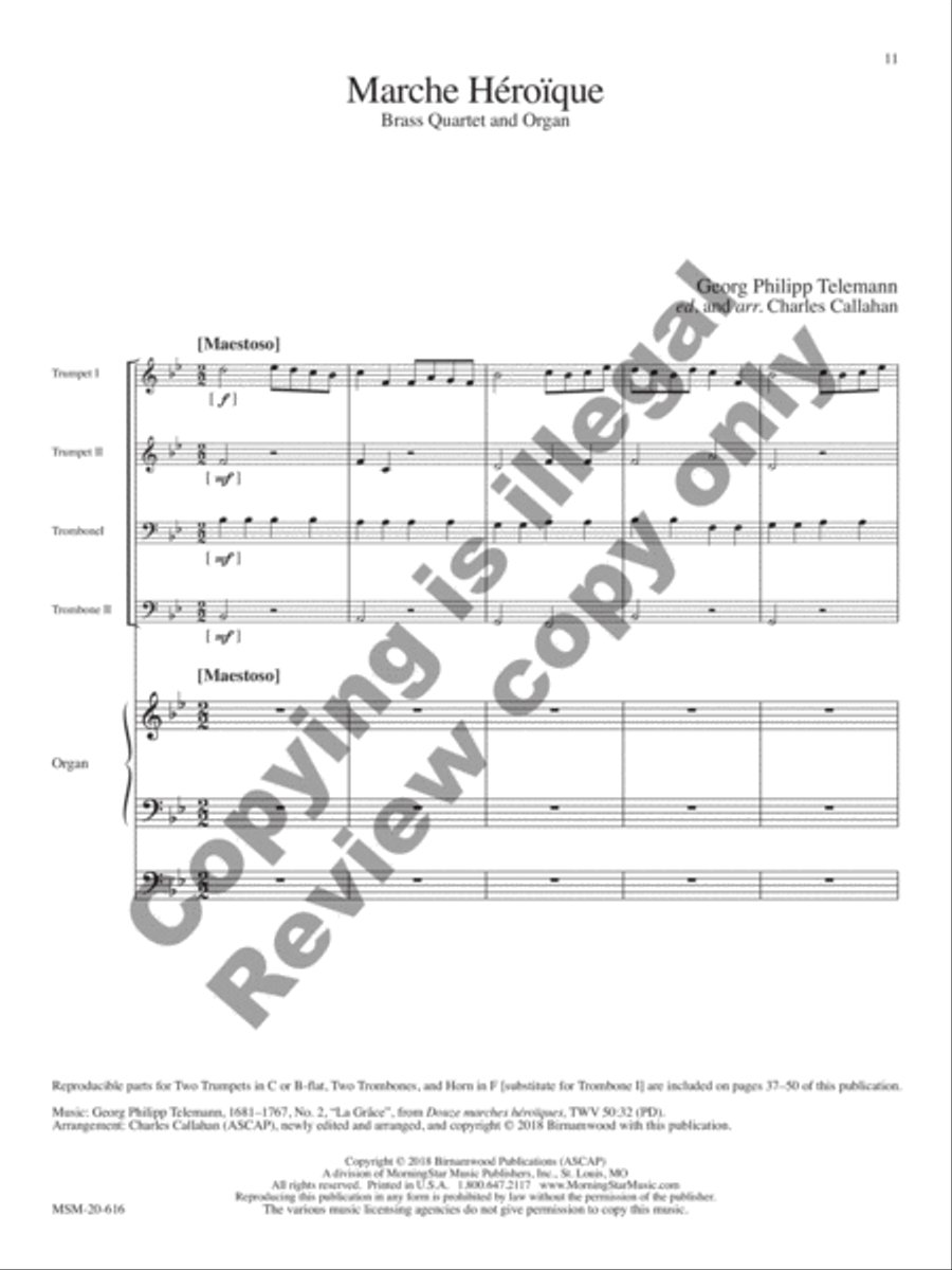 Antiphonies: Four Renaissance and Baroque Dialogues for Organ and Brass Quartet Organ scores gallery preview page 19