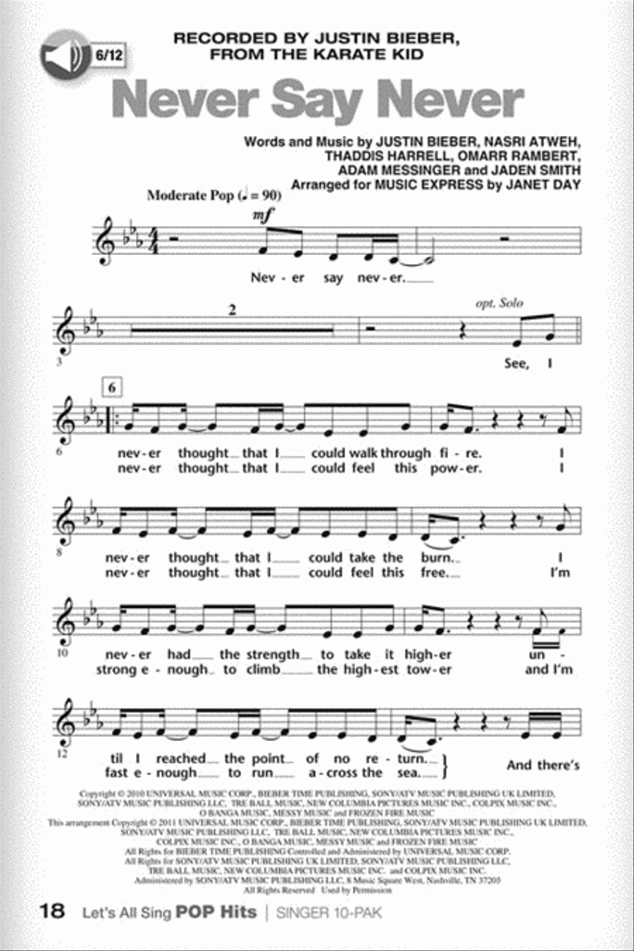 Let's All Sing Pop Hits Choir scores gallery preview page 7