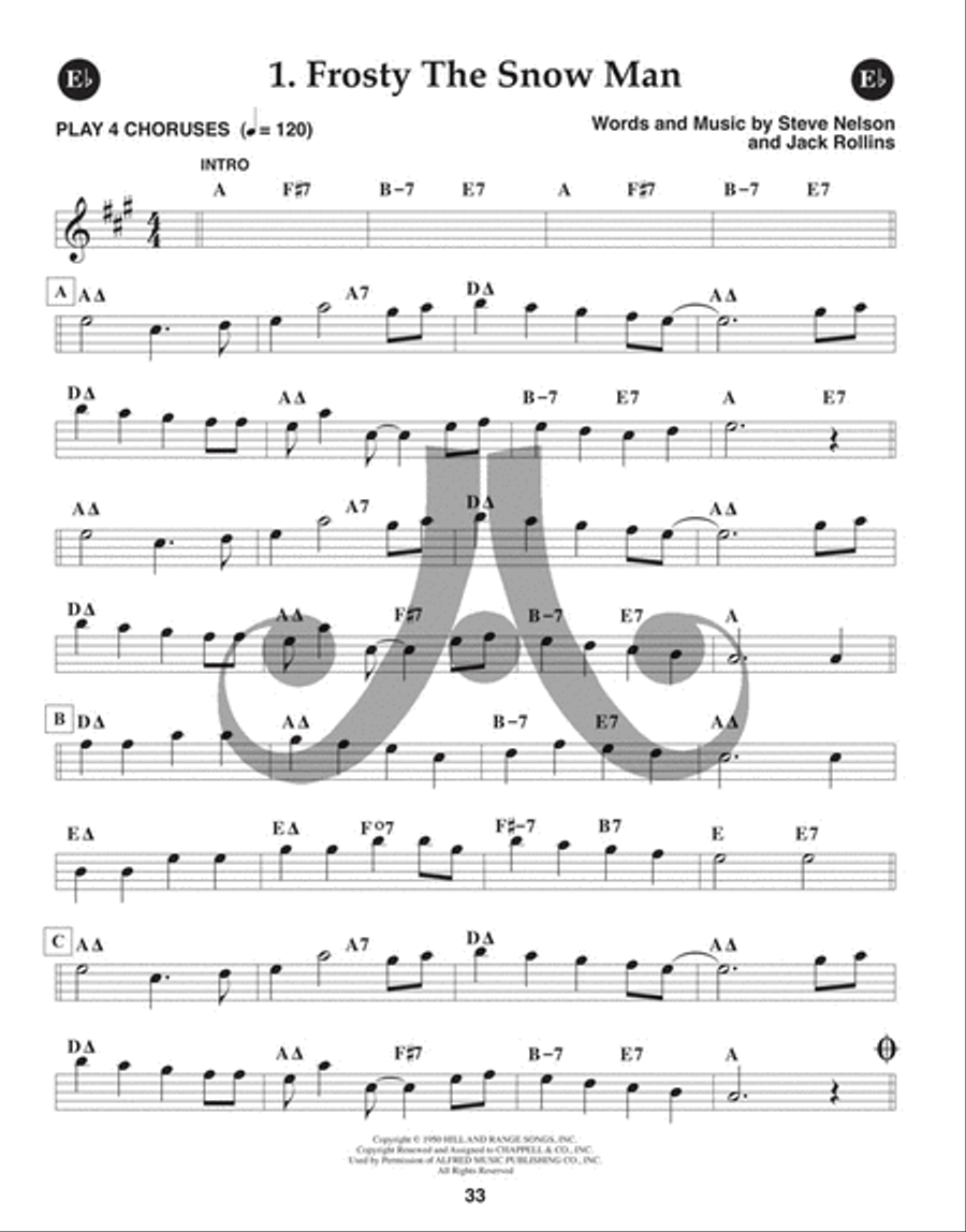 Volume 129 - A Jazzy Christmas C Instrument scores gallery preview page 3