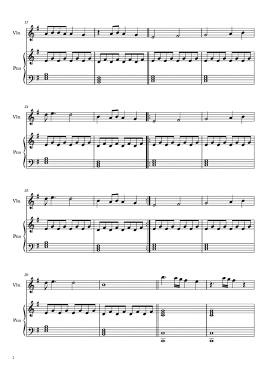 Lovely Violin Solo scores gallery preview page 2