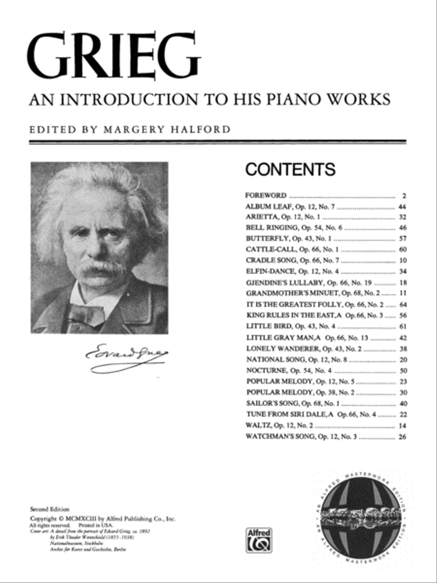 Grieg: An Introduction to His Piano Works Piano Solo scores gallery preview page 2