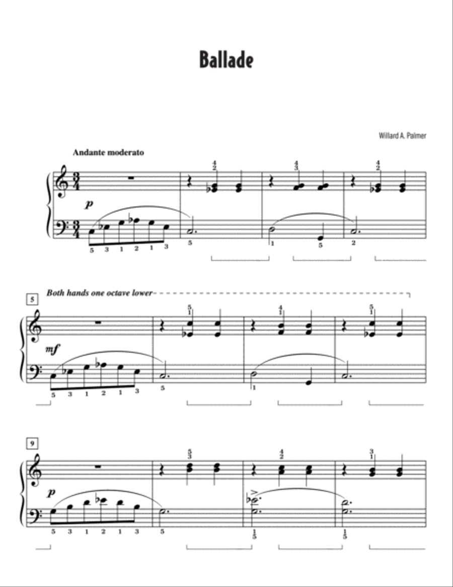 Willard A. Palmer's Favorite Solos Easy Piano scores gallery preview page 2