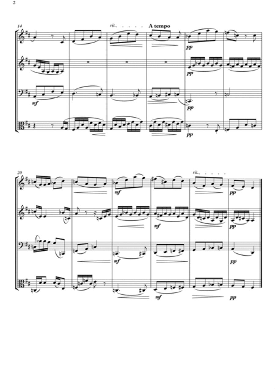 Scenes from Childhood 15-5 String Quartet scores gallery preview page 2