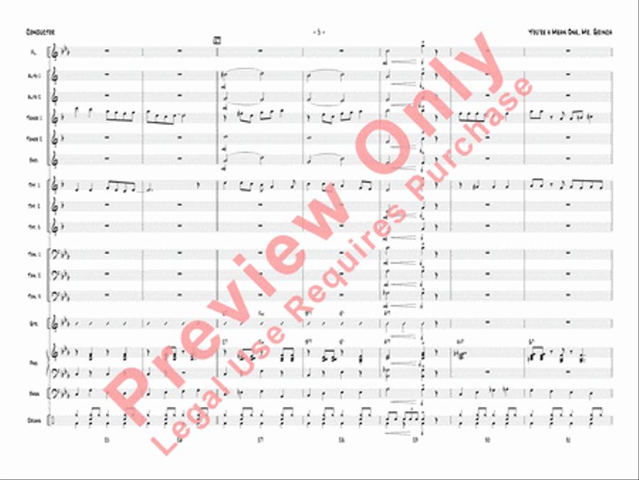 You're a Mean One, Mr. Grinch Jazz Ensemble scores gallery preview page 8
